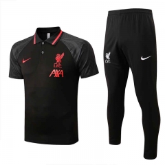 2022-2023 Liverpool Black Thailand Polo Uniform-815