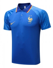 2022-2023 France Camouflage Blue Thailand Polo Shirt-815