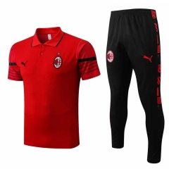 2022-2023 AC Milan Red Thailand Polo Uniform-815