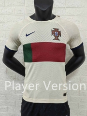 Player Cersion 2022-2023 World Cup Portugal Away Beige Thailand Soccer Jersey AAA-888