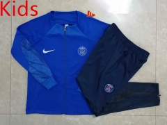 2022-2023 Paris SG Camouflage Blue Kids/Youth Soccer Jacket Unifrom-815