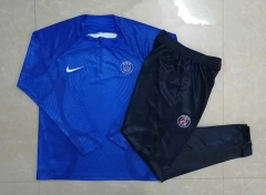2022-2023 Paris SG Camouflage Blue Thailand Soccer Tracksuit -815