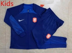 2022-2023 Netherlands Camouflage Blue Kids/Youth Soccer Jacket Uniform-815