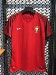 Retro Version 2016 Portugal Red Thailand Soccer Jersey AAA-2669