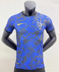 Player Version 2022-2023 France Blue Thailand Soccer Training Jersey-2016