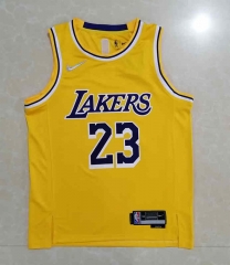 2022-2023 Hot-press Los Angeles Lakers Yellow #23 NBA Jersey-815