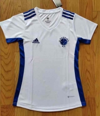 2022-2023 Cruzeiro EC Away White Women Thailand Soccer Jersey AAA-708