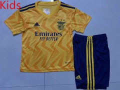 2022-2023 Benfica Away Yellow Kids/Youth Soccer Uniform-507