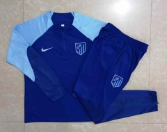 2022-2023 Atletico Madrid Camouflage Blue Thailand Soccer Tracksuit -815