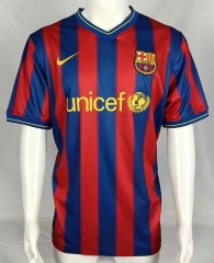 Retro Version 09-10 Barcelona Home Red&Blue Thailand Soccer Jersey AAA-503