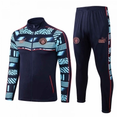 2022-2023 Manchester City Royal Blue&Balck Thailand Soccer Jacket Uniform-815