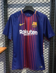 Retro Version 17-18 Barcelona Home Red&Blue Thailand Soccer Jersey AAA-2669