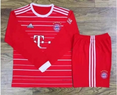 2022-2023 Bayern München Home Red LS Soccer Uniform-709