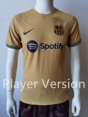 Player Version 2022-2023 Barcelona Away Gold Thailand Soccer Jersey AAA-807