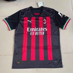 Correct Version 2022-2023 AC Milan Home Red&Black Thailand Soccer Jersey AAA-809