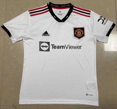 (S-4XL) Correct Version 2022-2023 Manchester United Away White Thailand Soccer Jersey AAA-809