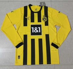2022-2023 Borussia Dortmund Home Yellow LS Thailand Soccer Jersey AAA-818