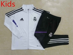2022-2023 Real Madrid White Kids/Youth Soccer Jacket Uniform-815