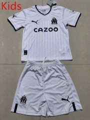 2022-2023 Olympique de Marseille Home White Kid/Youth Soccer Uniform-507