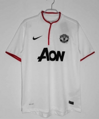 Retro Version 12-13 Manchester United Away White Thailand Soccer Jersey AAA-C1046