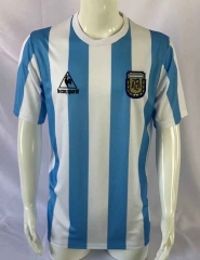 Retro Version 1986 Argentina Home Blue&White Thailand Soccer Jersey AAA-503