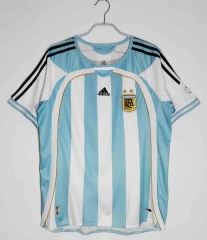 Retro Version 06-07 Argentina Home Blue&White Thailand Soccer Jersey AAA-C1046