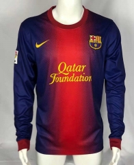 Retro Version 12-13 Barcelona Home Red&Blue LS Thailand Soccer Jersey AAA-503