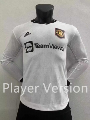 Player Version 2022-2023 Manchester United Away White LS Thailand Soccer jersey AAA-2016