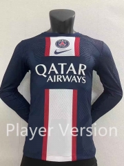 Player Version 2022-2023 Paris SG Home Blue LS Thailand Soccer Jersey AAA-2016