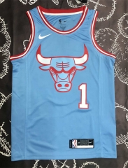Chicago Bulls Blue #1 NBA Jersey-311