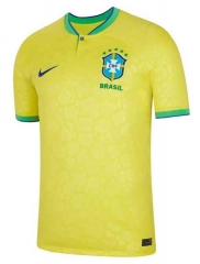2022-2023 World Cup Brazil Home Yellow Thailand Soccer Jersey AAA