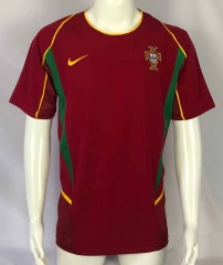 Retro Version 2002 World Cup Portugal Home Red Thailand Soccer Jersey AAA-503