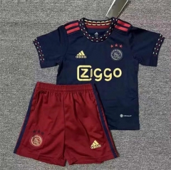 2022-2023 Ajax Away Dark Blue Soccer Uniform-2483