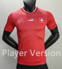 Player Version 2022-2023 Switzerland Home Red Thailand Soccer Jersey AAA-888