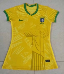 2022-2023 Brazil Home Yellow Thailand Women Soccer Jersey AAA-2336