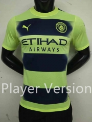 Player Version 2022-2023 Manchester City Fluorescent Green Thailand Soccer Jersey AAA