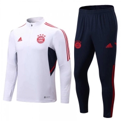 2022-2023 Bayern München White Thailand Soccer Tracksuit-4627