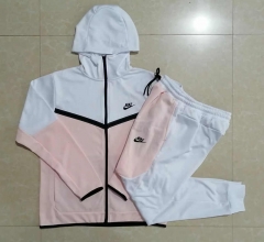 2022-2023 White&Pink Thailand Soccer Jacket Uniform With Hat-815