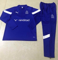 2022-2023 Olympique de Marseille Blue Thailand Soccer Tracksuit-411