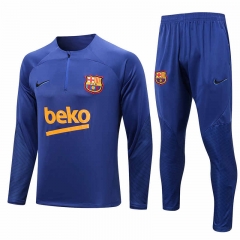 2022-2023 Barcelona Blue Thailand Soccer Tracksuit-815