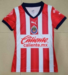 2022-2023 Deportivo Guadalajara Home Red&White Thailand Women Soccer Jersey AAA-912