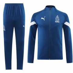 2022-2023 Olympique Marseille Royal Blue Thailand Soccer Jacket Uniform -LH