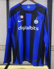 2022-2023 Inter Milan Home Blue&Black LS Thailand Soccer Jersey AAA-1876