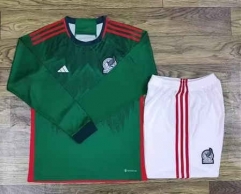2022-2023 Mexico Home Green LS Soccer Uniform-709