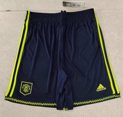 2022-2023 Manchester United 2nd Away Royal Blue Thailand Soccer Shorts-5805