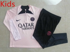 2022-2023 Paris SG Pink Kids/Youth Soccer Tracksuit-815