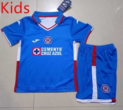 2022-2023 Cruz Azul Home Blue Kid/Youth Soccer Uniform-507