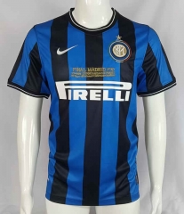 Retro Version 09-10 Inter Milan Home Blue&Black Thailand Soccer Jersey AAA-503