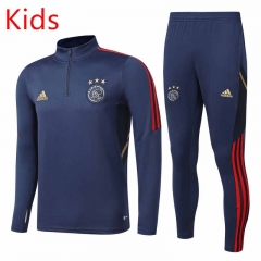 2022-2023 Ajax Royal Blue Kids/Youth Soccer Tracksuit-GDP