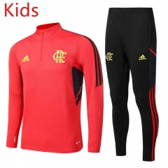 2022-2023 Flamengo Red Kids/Youth Soccer Tracksuit-GDP
